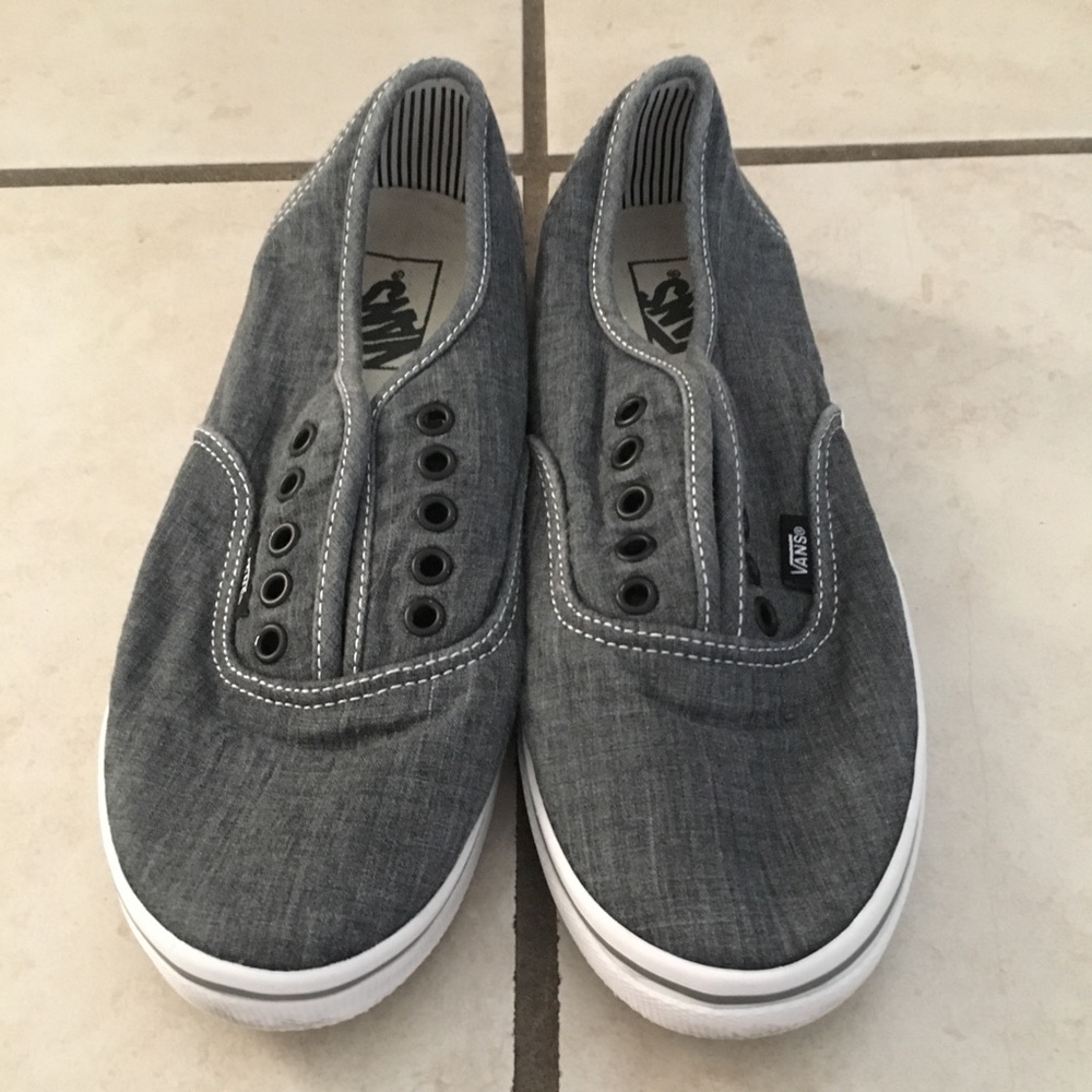 VANS Gray Slip-Ons